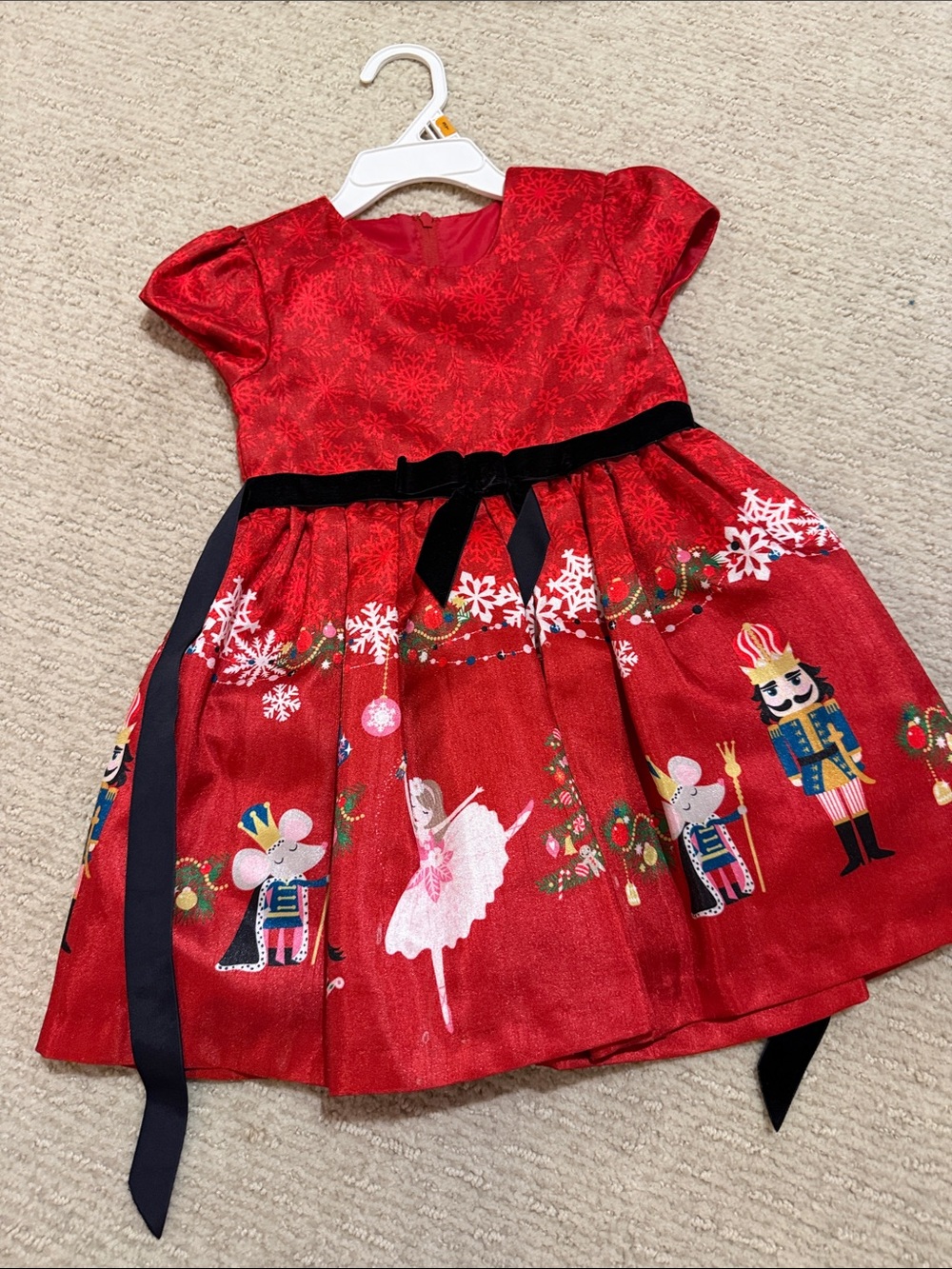 Red Nutcracker Ballet Holiday Dress for Girls